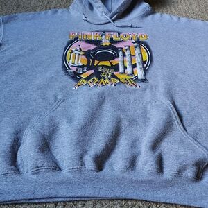Pink Floyd Live at Pompeii 1972 Grey Pullover Sweatshirt Hoodie X-Large